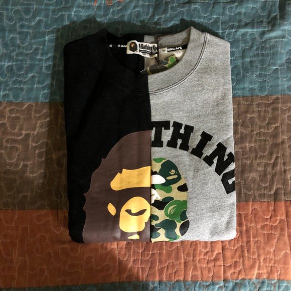 BAPE College Split Crewneck - Picture 3 of 12